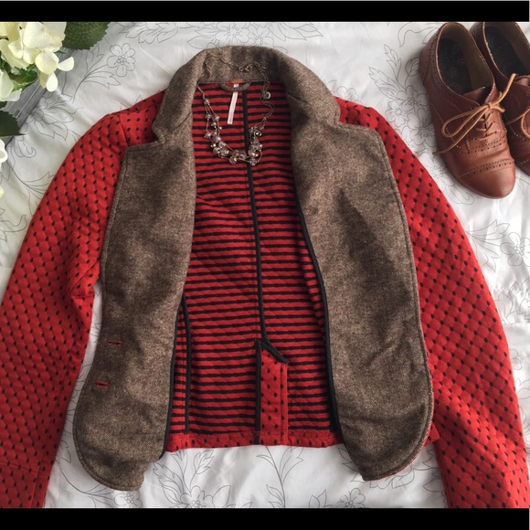 🌻hp🌻{free people} burnt orange quilted blazer - Picture 7 of 8